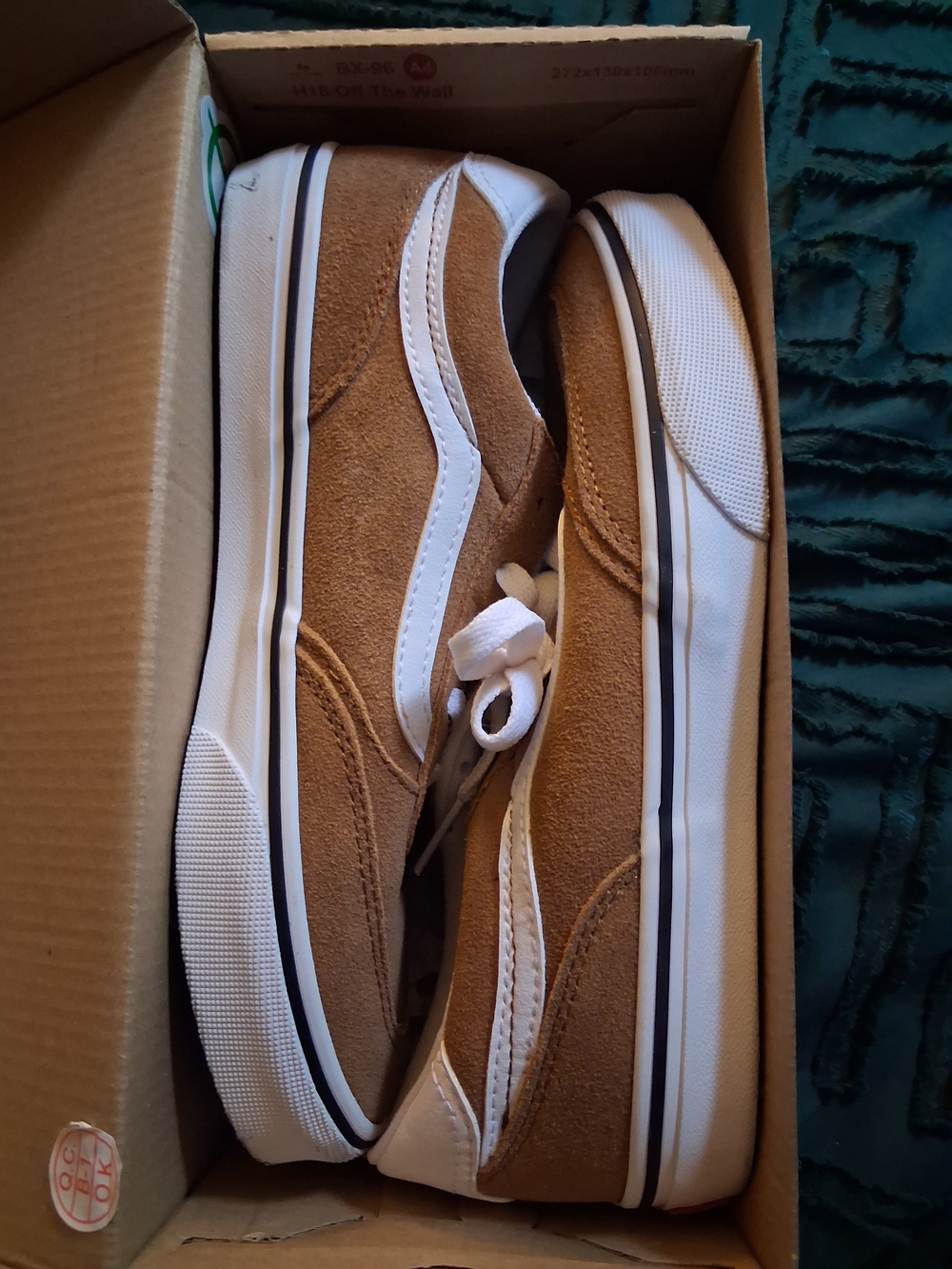 Vans Brown Suede Low-Top Skate Sneakers with White Stripe